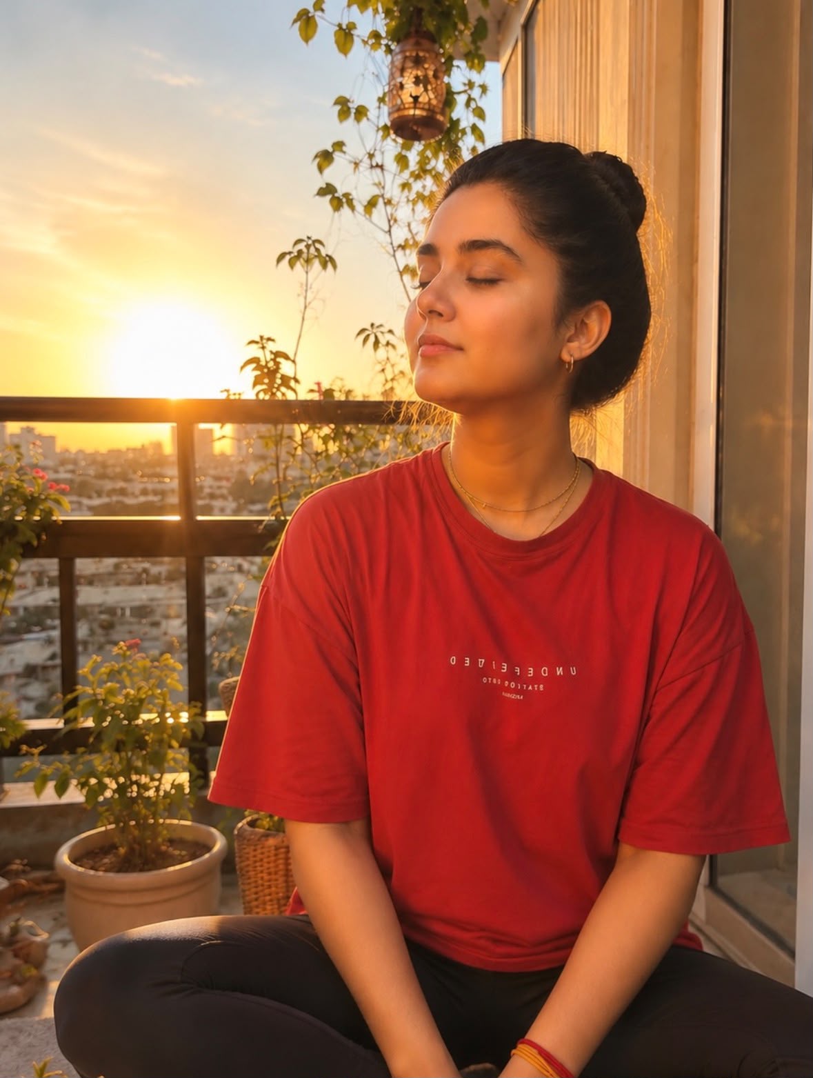 Mansi Mandla in a moment with nature!